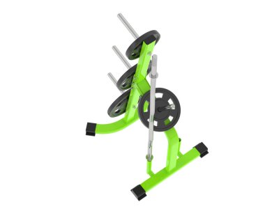 Ağırlık alanı arka planda izole edildi. 3d görüntüleme - illüstrasyon