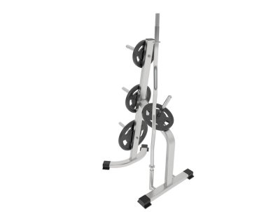 Ağırlık alanı arka planda izole edildi. 3d görüntüleme - illüstrasyon