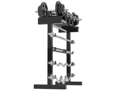 Ağırlık alanı arka planda izole edildi. 3d görüntüleme - illüstrasyon