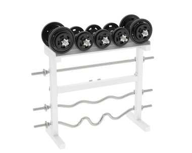 Ağırlık alanı arka planda izole edildi. 3d görüntüleme - illüstrasyon