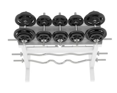 Ağırlık alanı arka planda izole edildi. 3d görüntüleme - illüstrasyon