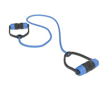 Genişletici ve spor ekipmanları beyaz arkaplanda izole edilmiş