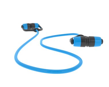 Genişletici ve spor ekipmanları beyaz arkaplanda izole edilmiş