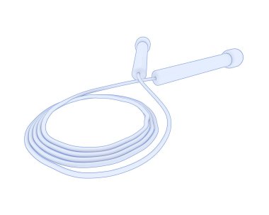 Beyaz arka plan üzerinde izole ip atlama
