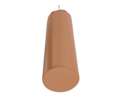 Asılı boks çantası beyaz arkaplanda izole edildi