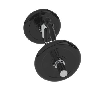 Deadlift Tuzak Çubuğu, beyaz üzerine izole edilmiş altıgen dambıl 