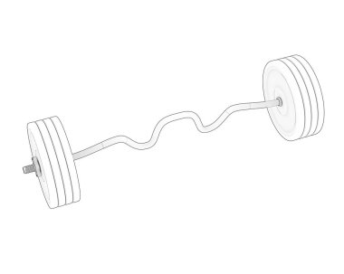 Halter arka planda izole edildi. 3d görüntüleme - illüstrasyon