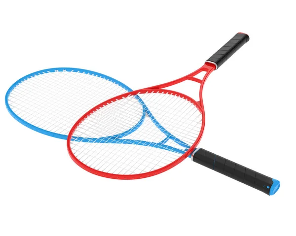 Illustration Två Tennisracketar Isolerade Vitt — Stockfoto
