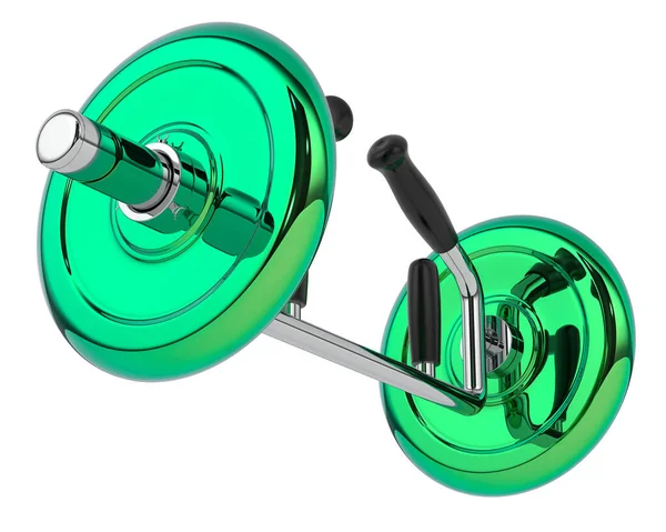 Trap Bar Deadlifts Hex Bar Dumbbell Isolated White — Stock Photo, Image