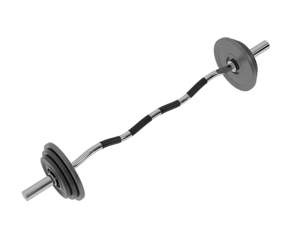 Barbell Isolated Background Rendering Illustration — Stock Photo, Image