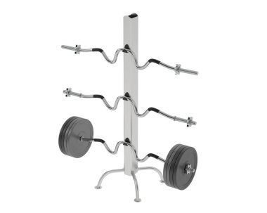 Minimalist jimnastik tezgahı beyaz arka planda izole