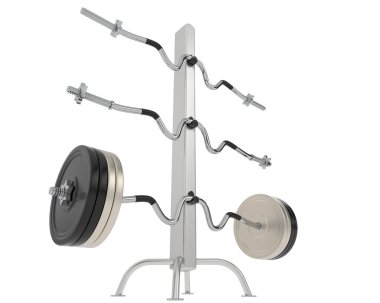 Minimalist jimnastik tezgahı beyaz arka planda izole