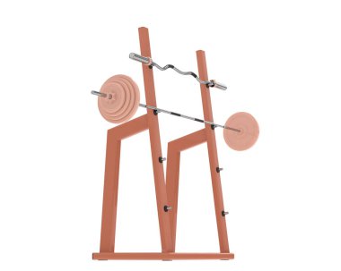 Beyaz arka plan üzerinde izole jimnastik salonu tezgah