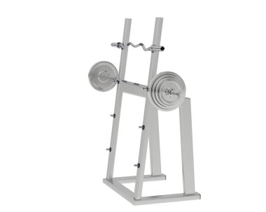 Beyaz arka plan üzerinde izole jimnastik salonu tezgah