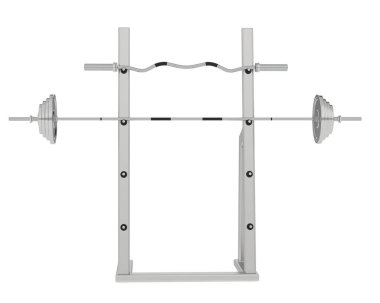 Beyaz arka plan üzerinde izole jimnastik salonu tezgah