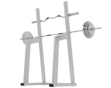 Beyaz arka plan üzerinde izole jimnastik salonu tezgah