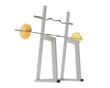 Beyaz arka plan üzerinde izole jimnastik salonu tezgah