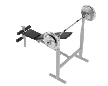 Spor salonunun 3D çizimi, spor aletleri