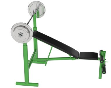 Spor salonunun 3D çizimi, spor aletleri