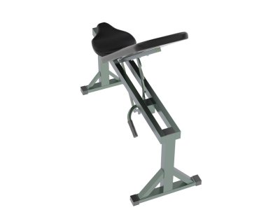 Beyaz arka planda jimnastik masası. 3D görüntüleme. Görüntü