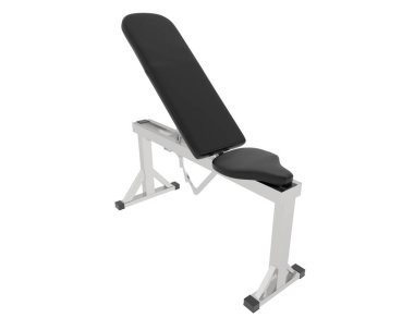 Beyaz arka planda jimnastik masası. 3D görüntüleme. Görüntü