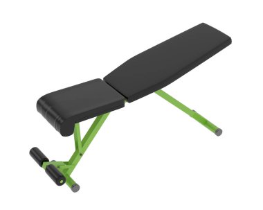 Beyaz arka planda jimnastik masası. 3D görüntüleme. Görüntü