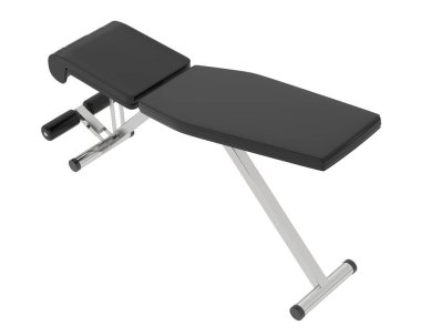 Beyaz arka planda jimnastik masası. 3D görüntüleme. Görüntü