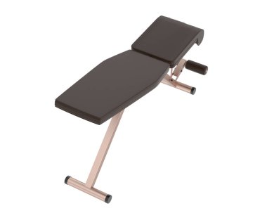 Beyaz arka planda jimnastik masası. 3D görüntüleme. Görüntü