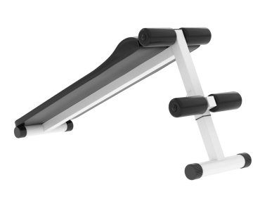 Beyaz arka planda jimnastik masası. 3D görüntüleme. Görüntü