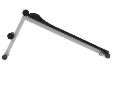 Beyaz arka planda jimnastik masası. 3D görüntüleme. Görüntü