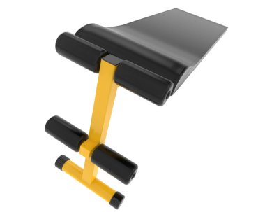 Beyaz arka planda jimnastik masası. 3D görüntüleme. Görüntü