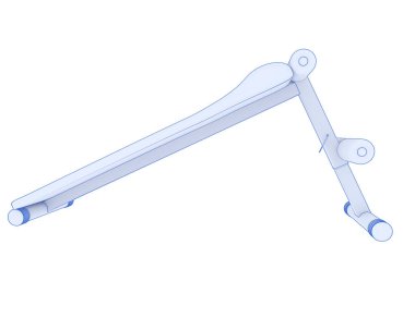 Beyaz arka planda jimnastik masası. 3D görüntüleme. Görüntü