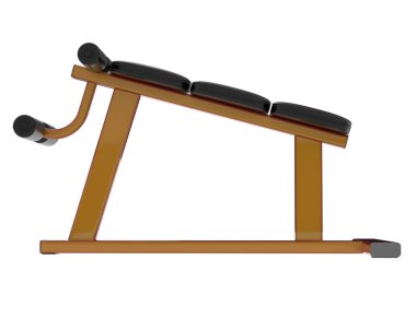 Beyaz arka planda jimnastik masası. 3D görüntüleme. Görüntü