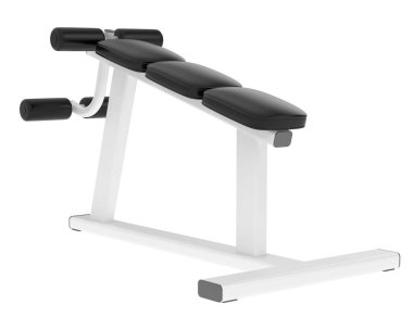 Beyaz arka planda jimnastik masası. 3D görüntüleme. Görüntü