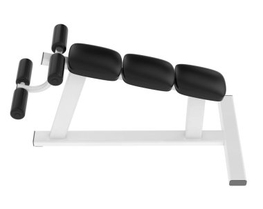 Beyaz arka planda jimnastik masası. 3D görüntüleme. Görüntü