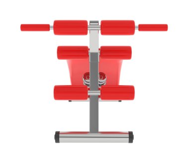 Beyaz arka planda jimnastik masası. 3D görüntüleme. Görüntü