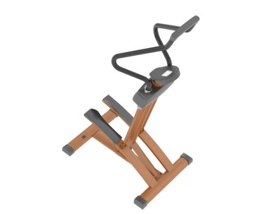 Beyaz arka planda izole edilmiş jimnastik bisikleti 3 boyutlu görüntüleme  