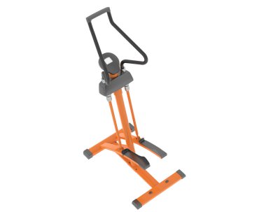 Beyaz arka planda izole edilmiş jimnastik bisikleti 3 boyutlu görüntüleme  