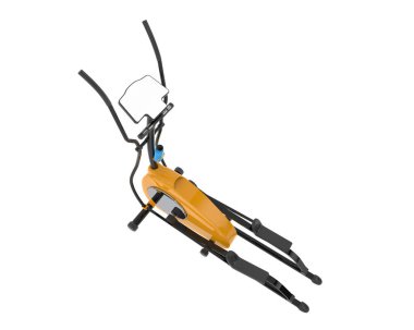 Beyaz arka planda izole edilmiş jimnastik bisikleti 3 boyutlu görüntüleme  