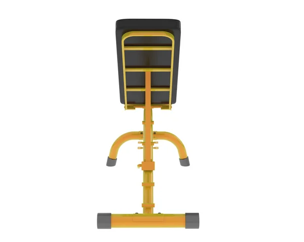 ジムベンチ トレーニングスポーツ機器 調節可能なジムベンチの3Dイラスト — ストック写真