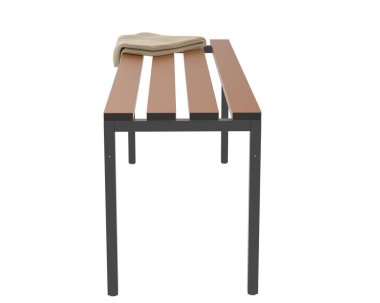 Soyunma odası bankı beyaz arka planda izole edilmiş. 3d görüntüleme - illüstrasyon