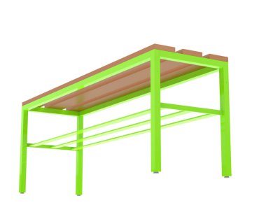 Beyaz arkaplanda izole edilmiş basit bank tasarımı