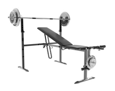 Beyaz arka planda jimnastik masası. 3D görüntüleme. Görüntü