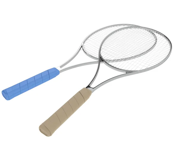 Tenisz Ütők Elszigetelt Fehér Background — Stock Fotó