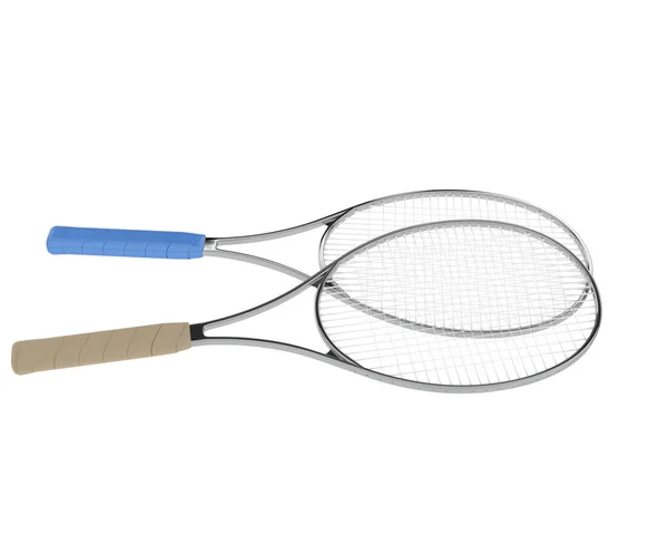 Beyaz Arka Plan Üzerinde Izole Tenis Raketleri — Stok fotoğraf