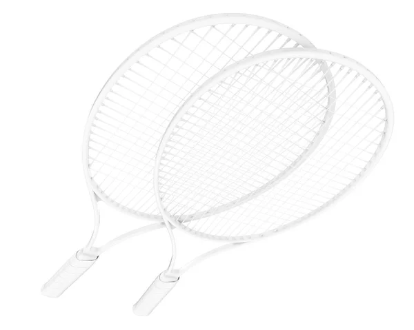 テニスラケットの3Dイラスト スポーツ活動用品 — ストック写真