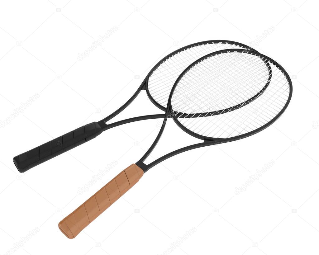 Tennis Rackets isolated on white background
