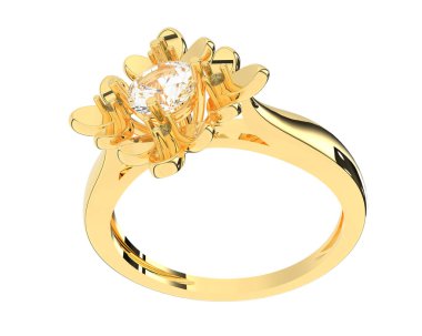 Dekoratif değerli mücevherlerin 3D çizimi