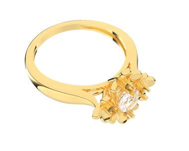 Dekoratif değerli mücevherlerin 3D çizimi