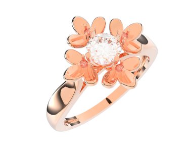 Dekoratif değerli mücevherlerin 3D çizimi